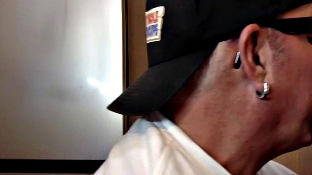 Gloryhole mature gay gets fucked by black cock after BJ