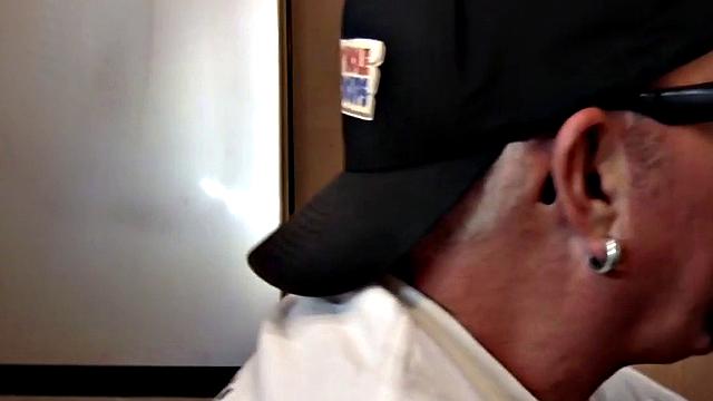 Gloryhole mature gay gets fucked by black cock after BJ