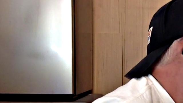 Gloryhole mature gay gets fucked by black cock after BJ