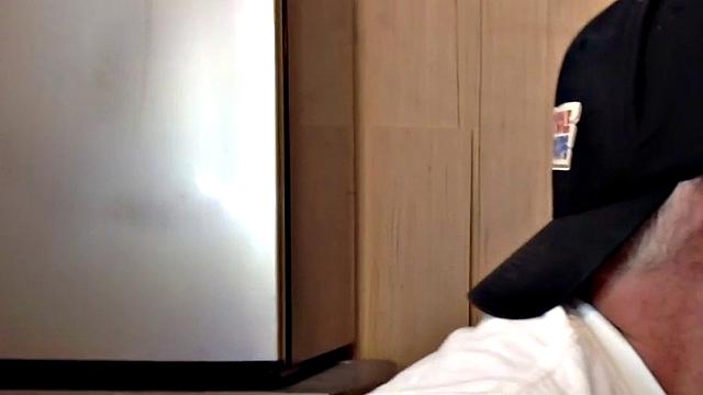 Gloryhole mature gay gets fucked by black cock after BJ