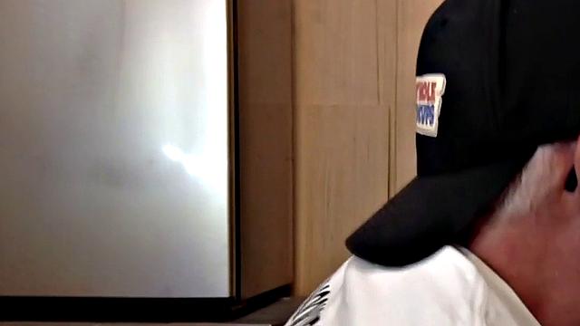 Gloryhole mature gay gets fucked by black cock after BJ