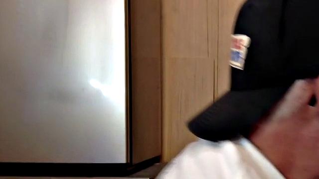 Gloryhole mature gay gets fucked by black cock after BJ