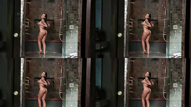 Big Tits April Olson Masturbates Poolside With Vibrator and Butt Plug