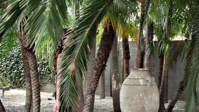 Big Tits April Olson Masturbates Poolside With Vibrator and Butt Plug