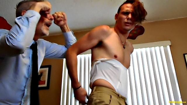 Tommy Tension grips Richard Lennox's balls tight and teases him until he can't take it
