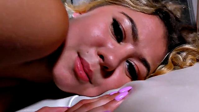 POV petite 21yo GF fucked after BJ while talking dirty