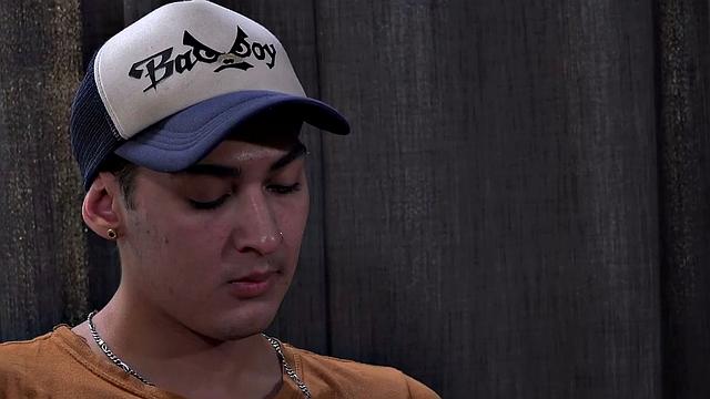 On a sofa, Latin boys Ash and Simon start kissing and it isn't long before their clothes are hitting the floor. By the time these skinny and smooth young men are naked, Ash is enjoying a blow job.