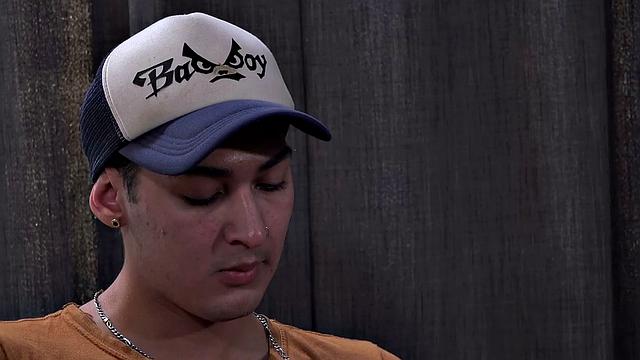 On a sofa, Latin boys Ash and Simon start kissing and it isn't long before their clothes are hitting the floor. By the time these skinny and smooth young men are naked, Ash is enjoying a blow job.