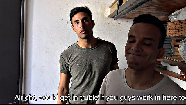 Latino studs Hector and Franco stroke and explore each other's uncut cocks for the first time on camera