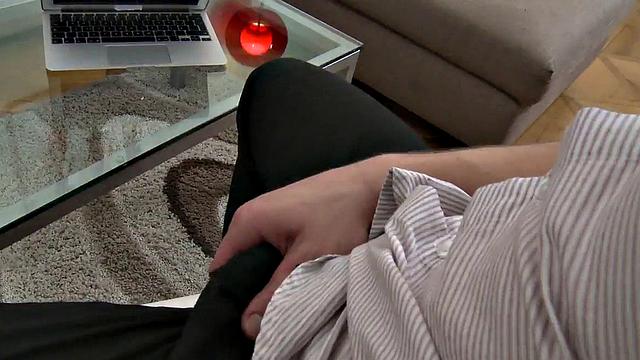 Watch this hot, young babe go wild on casting couch and take it from behind