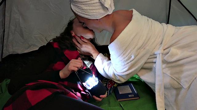 Horny Brown-haired Lesbians Enjoy Playing with Each Other's Pussies in the In-Hood