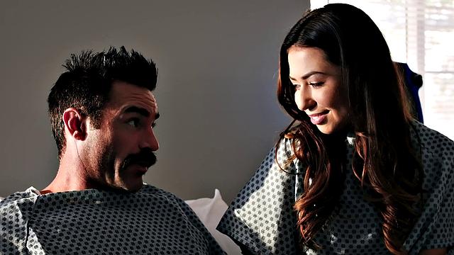 Muscular MILF in tattooed body enjoys doggystyle and cowgirl with doctor in reverse cowgirl action