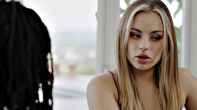 Ebony beauty rimming blonde