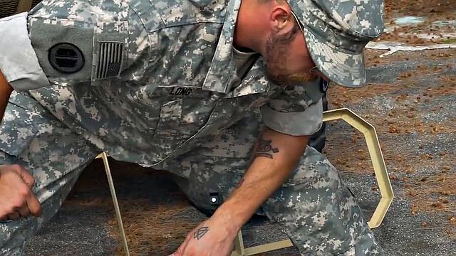 Skinny army stud rides cock in shower for voyeurs