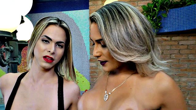 Stunning Tgirls Barbara Perez and Bella Atrix Suck and Fuck Each Other