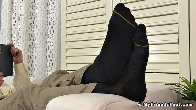 Spy On Jet's Dress Socks & Manly Feet - Jet
