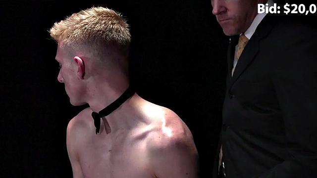 Submissive skinny twink fucked by DILF after sucking