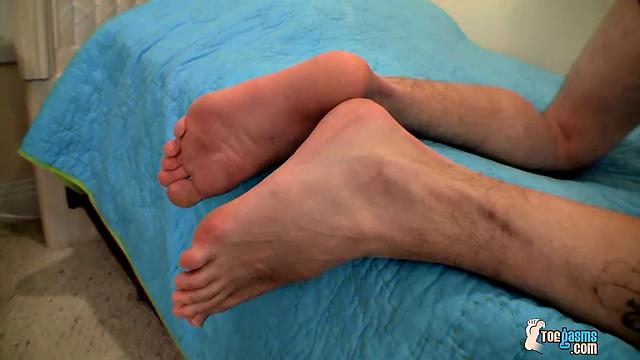Nolan's Cum-covered Foot - Straight Guy