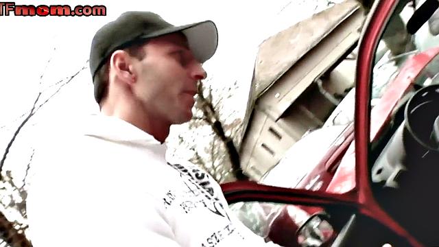 Amateur busty MILF gets licked and fucked by her man