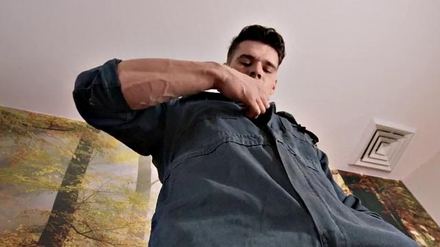 Busty bisex tattooed babe rides in reverse cowgirl trio