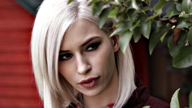 Busty lingerie babe watched fucking by beauty