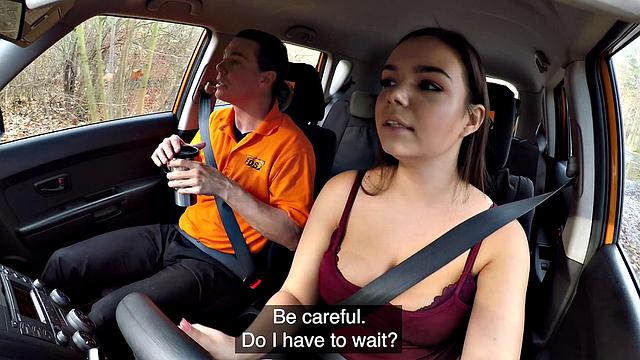 Curvy brunette sucks hot cock