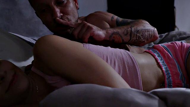 Blonde teen cheats on stepdad with tattooed stud in steamy doggystyle action