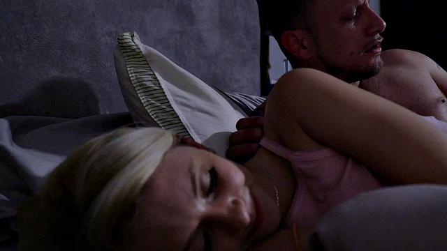 Blonde teen cheats on stepdad with tattooed stud in steamy doggystyle action