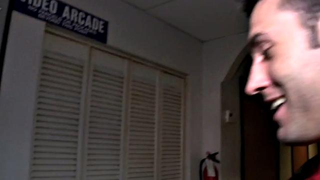 Straight gloryhole visitor fooled by hunk