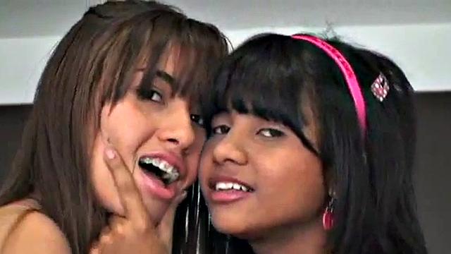 Petite naked Latina teens masturbate