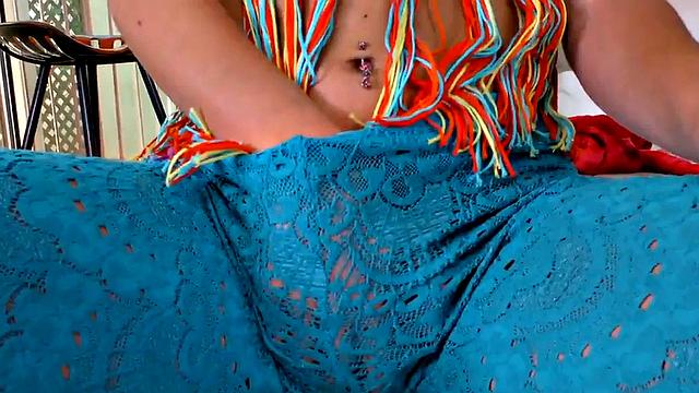 Handjob loving 21yo teasing cock in POV with dirty talking