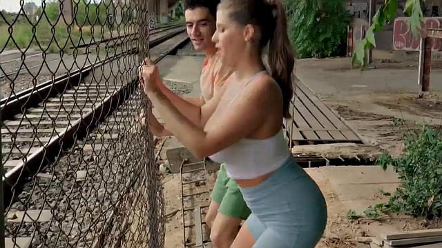 Big booty slut shows remarkable body to her fucker