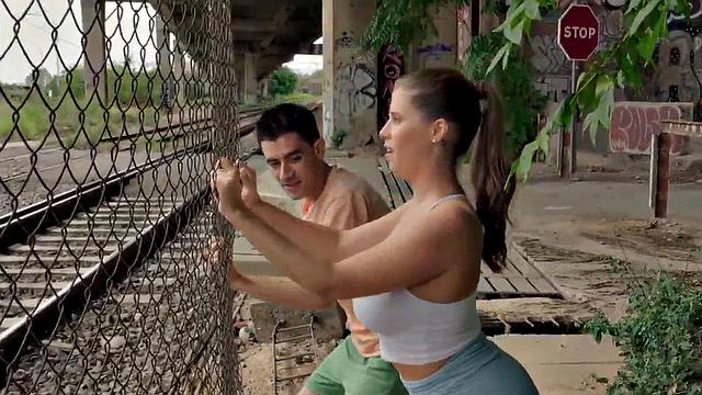 Big booty slut shows remarkable body to her fucker