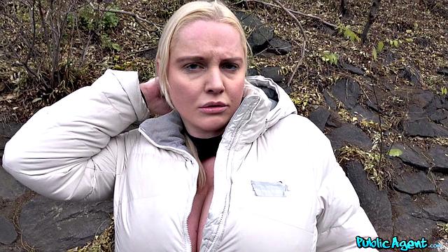 Agent fucks blonde's tits