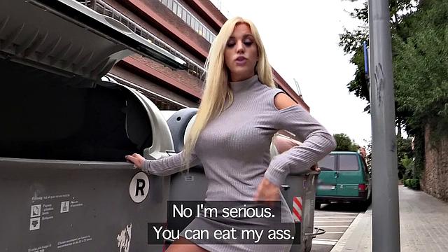 A blonde Latina get her big butt pounded by the police officer in uniform