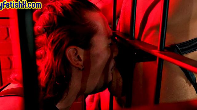 Dominant jock fucks stud with fist after deepthroated