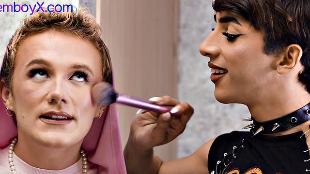 3some skinny femboys plowed by muscled gay DILF