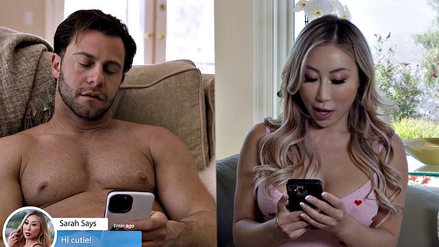 Sensual busty Asian riding lucky guy on first date