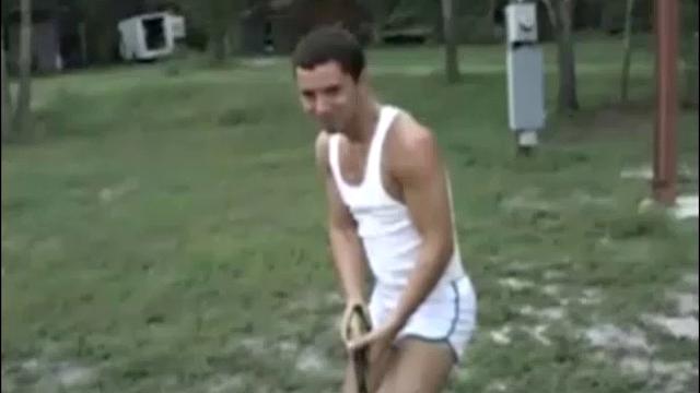 Latin twinks Azz Rico and Roger Rodriguez have a water fight. Then Azz starts sucking on Roger's ten-inch cock. After some ass play, Azz slides his uncut dick up Roger's ass and enjoys various positions.