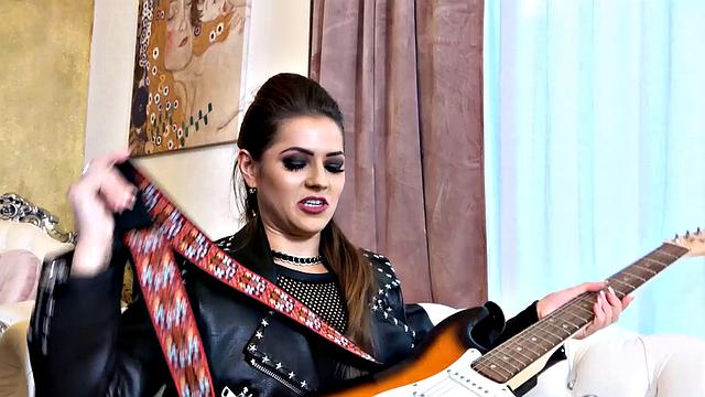 DADDY4K. Chick is impressed with guitar of daddy and they have sex