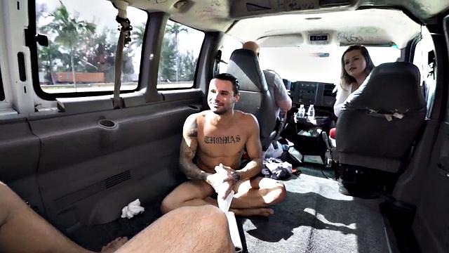 Str8 guy barebacks for money in public van outdoor