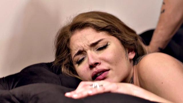 Inked beauty drilled from behind after getting off