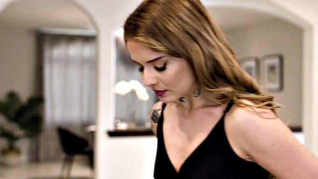 Inked beauty drilled from behind after getting off