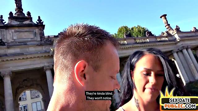 Horny busty inked babe gets doggypounded