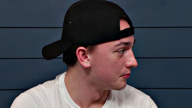 Tattooed stud bareback banged by BF on couch after kissing