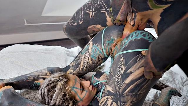 Tattoo Girl Anuskatzz Gets Fucked Balls Deep In Her Ass