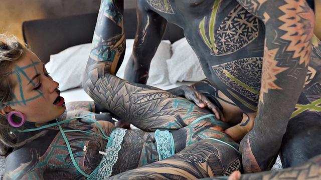 Tattoo Girl Anuskatzz Gets Fucked Balls Deep In Her Ass