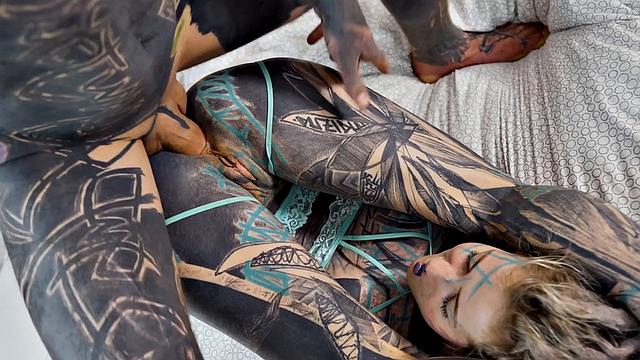 Tattoo Girl Anuskatzz Gets Fucked Balls Deep In Her Ass