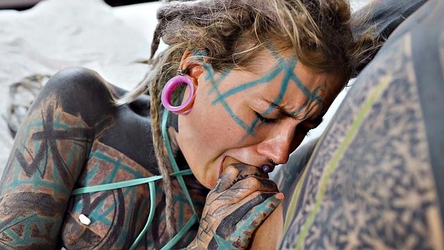 Tattoo Girl Anuskatzz Gets Fucked Balls Deep In Her Ass