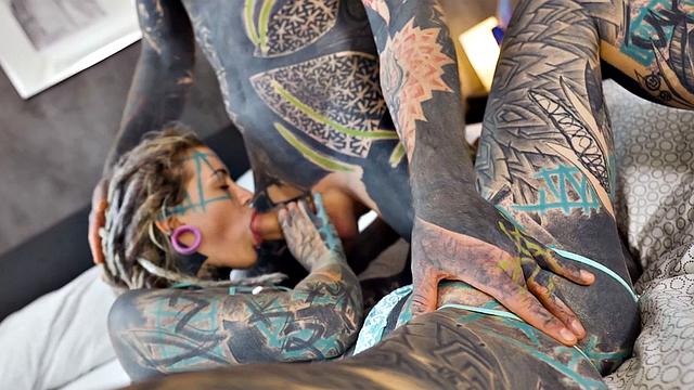 Tattoo Girl Anuskatzz Gets Fucked Balls Deep In Her Ass